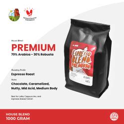 Jual Espresso Blend F I O Kopi Susu Blend Full Arabica Giling