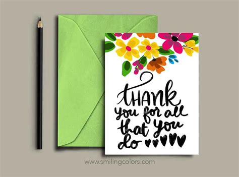 Free Printable Thank You Notes For Teachers Printable Word Searches