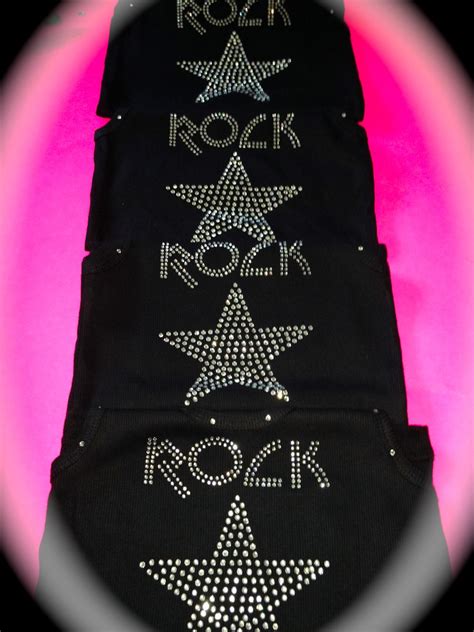 Dance Competition Shirts Girls Rock Star Rhinestone