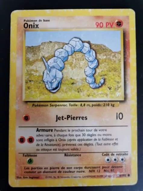 Carte Pok Mon Wizard Set De Base Onix Eur Picclick Fr