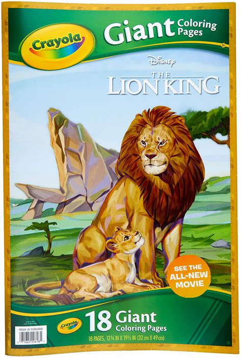 Crayola Giant Coloring Book Lion King Arts Crafts And Sewing