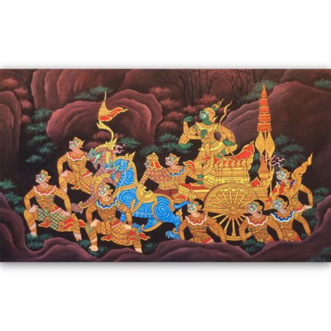 Thotsakan Thai Art Traditional Thai Paintings For Sale Royal Thai Art