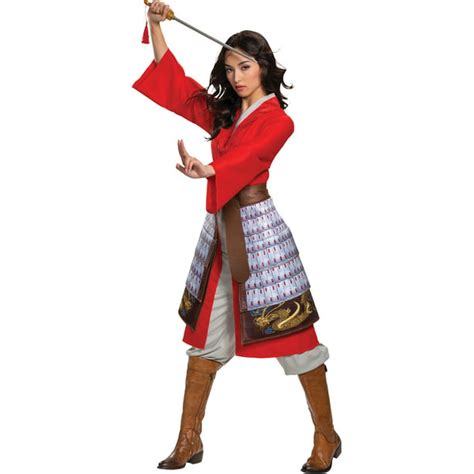 Mulan Hero Red Dress Deluxe Adult - Walmart.com