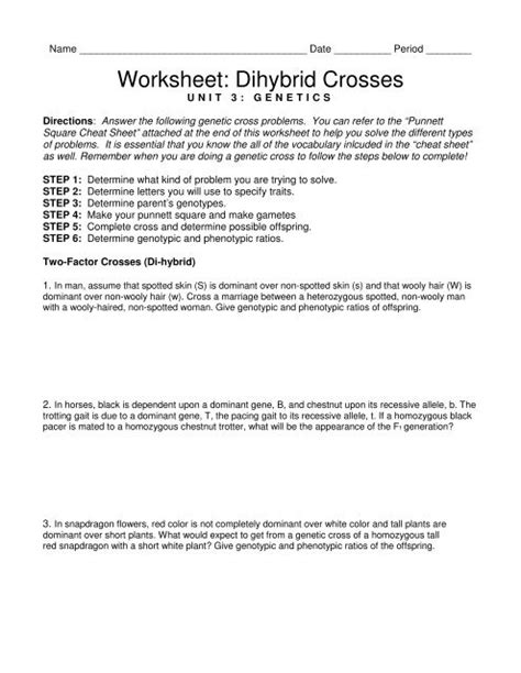 Dihybrid Cross Worksheet Amoeba Sisters Video Recap Dihybrid Crosses Mendelian Amoeba Sisters