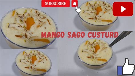 Mango Sago Custard I Mango Sago Sweet I How To Make Mango Sago I