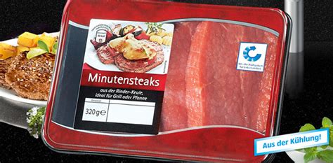 Meine Metzgerei Rinder Minutensteaks von Aldi Süd