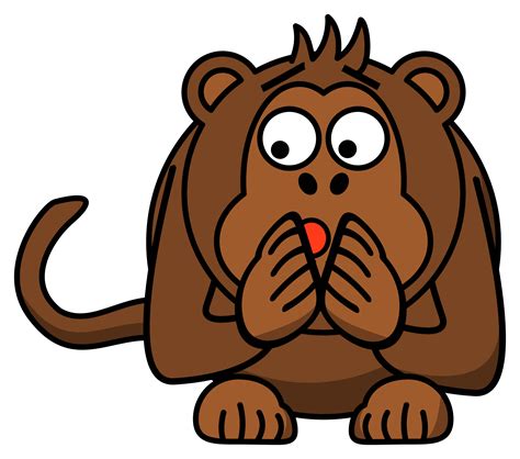 Clipart Scared Monkey