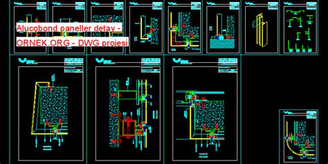 Proje Sitesi Alucobond Paneller Detay Autocad Projesi