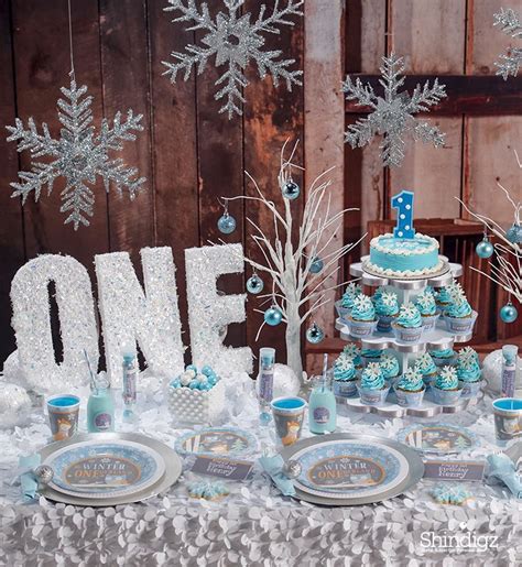 Beautiful Winter ONEderland First Birthday Party Winter Onederland