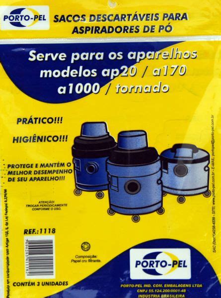 SACOS PARA ASPIRADOR DE PO ELECTROLUX AP20 A1000 TORNADO REF 1118