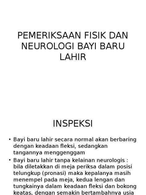 PDF Pemeriksaan Fisik Dan Neurologi Bayi Baru Lahir DOKUMEN TIPS