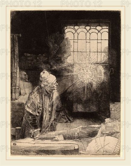 Rembrandt Van Rijn Dutch Faust C Etching