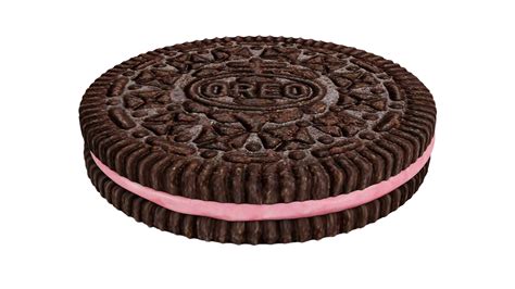 3d Oreo Cookie With Strawberry Cream Turbosquid 1916297