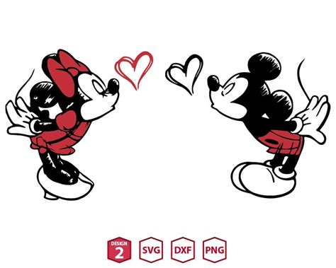 Mickey And Minnie Love Svg Upp1305 Upplop Graphics Resources