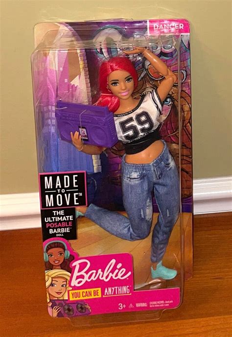 Barbie Made To Move Hip Hop Dancer Curvy Doll Brand New Factory Sealed