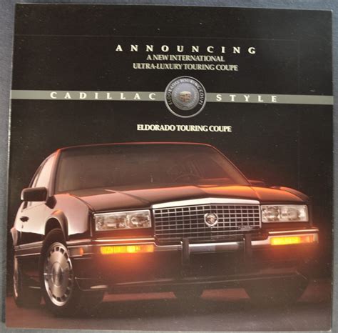 1990 Cadillac Eldorado Touring Coupe Sales Brochure Folder Excellent