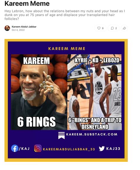 Common Kareem Meme W Rnbacirclejerk