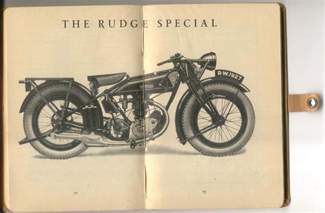 Rudge Book Of The Road Circa 1927 Standard Special Sports Sidecars