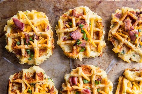 Loaded Baked Potato Waffles Vintage Mixer