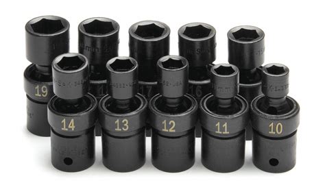 Impact Socket Set Black Oxide In Impact Rated No Grainger