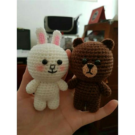 Jual Conny And Brown Bear Amigurumi Boneka Rajut Beruang Conny Dan