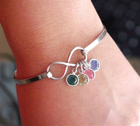 Infinity Bracelet Infinity Charm Bracelet Personalized | Etsy