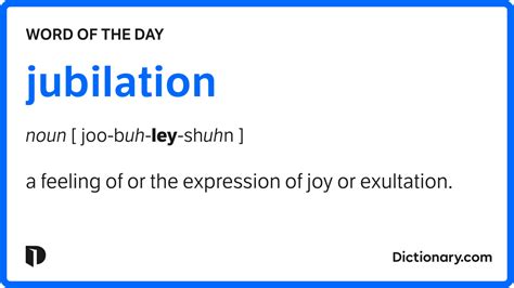 Word of the Day - jubilation | Dictionary.com