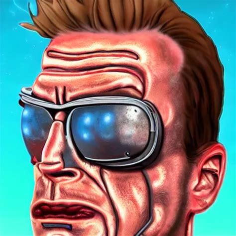 The Terminator In Rick And Morty Hyper Realistic Hd Stable