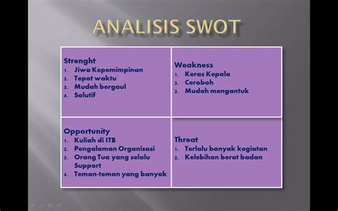 Contoh Opportunity Dalam Swot Diri Sendiri Kerjaku - IMAGESEE