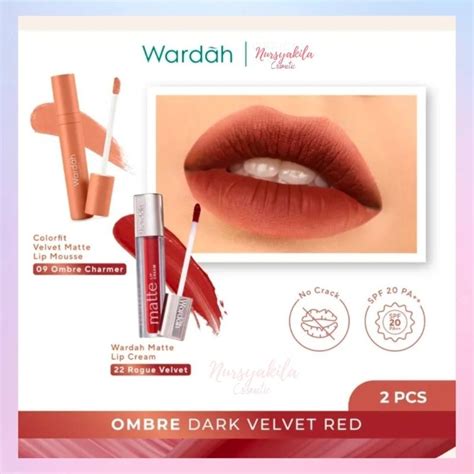 Jual Paket Ombre Lips Wardah 2pcs Lipstick Lipcream Exclusive