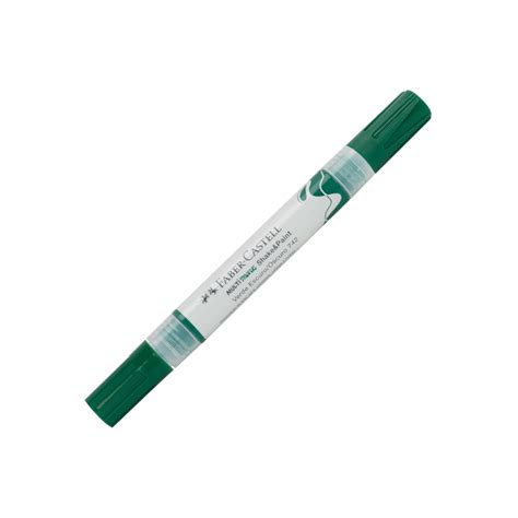 Caneta Faber Castell Multi Mark Dual Marcador Criativo 2 Pontas Verde