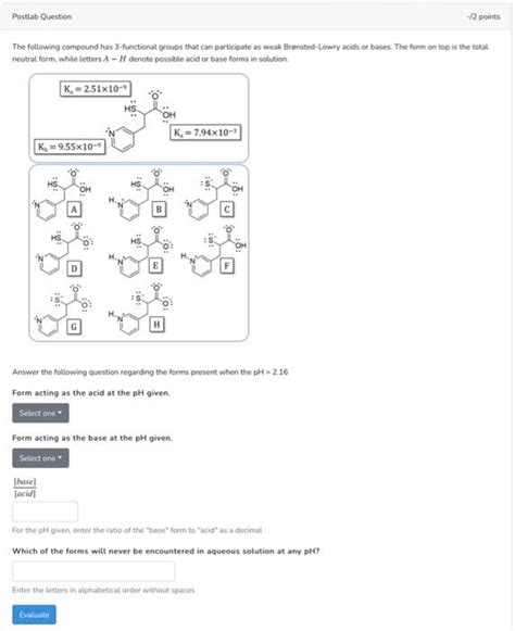 Solved Postlab Question 12 Points The Following Compound Chegg