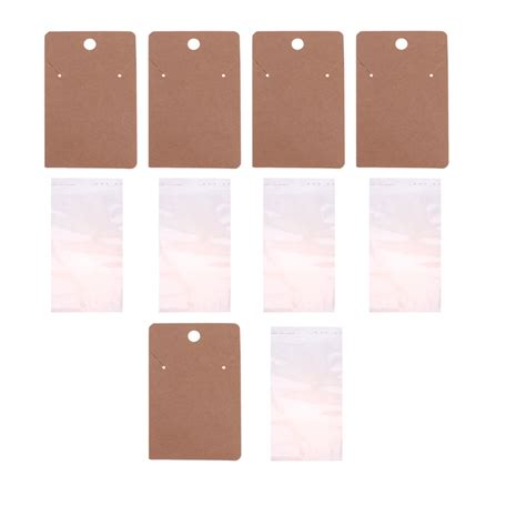 100 Sets Kraft Paper Earring Cards Holder Earring Display Cards With