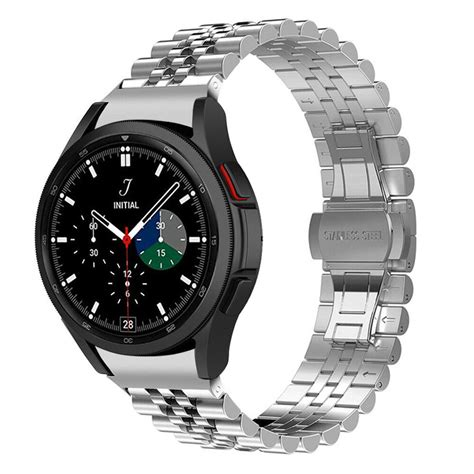 Samsung Galaxy Watch 4 Classic 46mm Jubilee Stahlarmband Silber