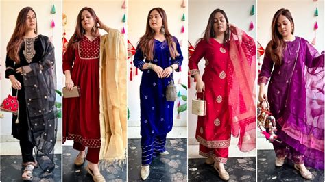 HUGE Amazon Party Wear Kurta Sets With Dupatta Haul Wedding Guest