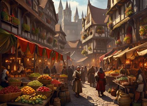 Medieval market by samitdigitalart on DeviantArt