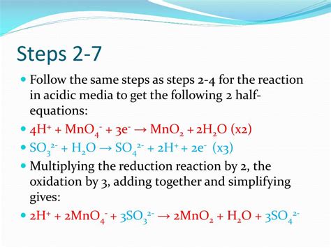 Ppt Balancing Redox Equations In Acidic Conditions Powerpoint