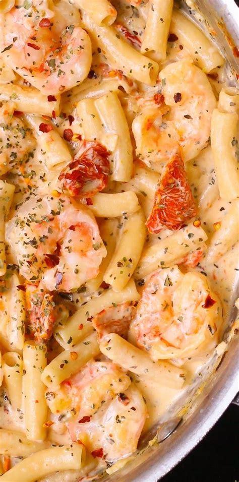 Shrimp Pasta With Creamy Mozzarella Cheese Sauce Pasta Seafood Dinner Seafood Recipes Pasta