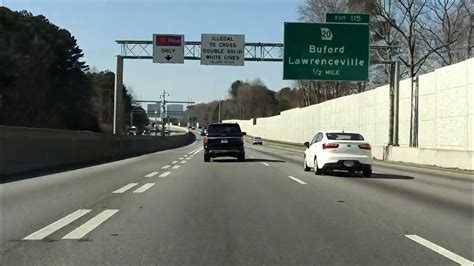 Interstate 85 Georgia Exits 120 To 113 Southbound Youtube