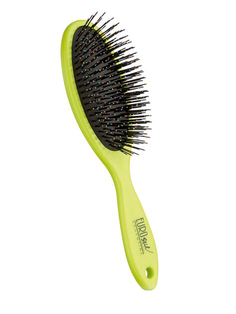 Cepillo Fuelle Desenredar Para Cabello Seco Y Mojado Color Verde