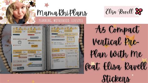 PRE PLAN WITH ME ERIN CONDREN COMPACT VERTICAL FEAT ELISA RAVELL