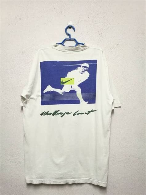 Vintage Nike Challenge Court Tennis Andre Agassi T Shirt