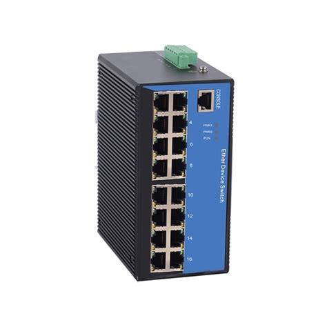 16 Port Managed Industrial Switch, 10/100M, Din Rail | ATO.com