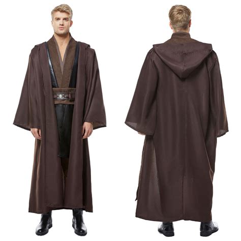 Anakin Skywalker Jedi Robe Costume Outfit Full Set Halloween Cosplay C