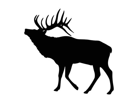 Elk Svg Hunting Svg Silhouette Cutting File Elk Clipart Svg Dxf Png Art