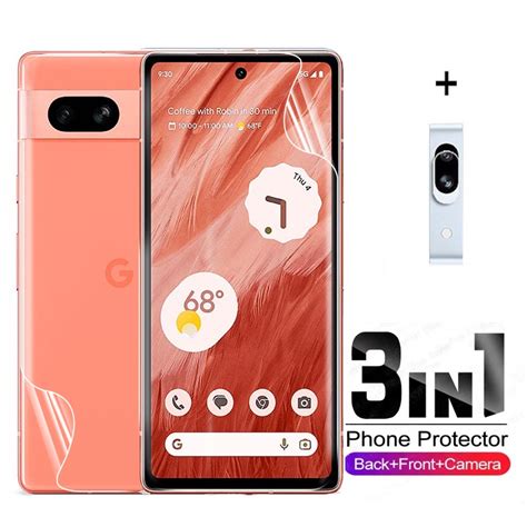 3in1 Full Cover Hydrogel Film For Google Pixel 6a 6 7A 8 7 Pro Camera