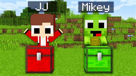 Jj Chest Vs Mikey Chest Battle In Minecraft Challenge Maizen Mizen