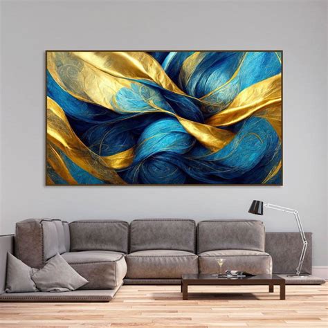 Abstrato Dourado Azul X Elo Produtos Especiais