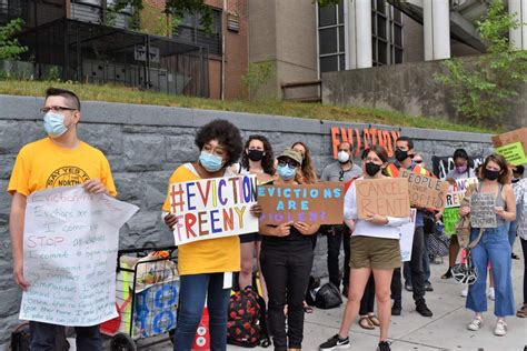 ‘housing Is A Right Tenants Hold Protest Calling For Eviction Courts