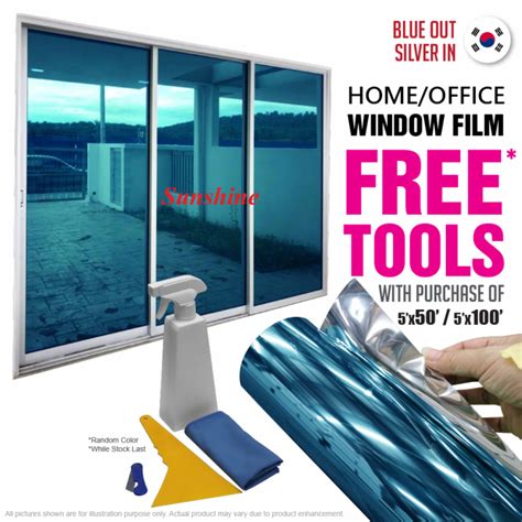 Free Tool Tinted Rumah Light Blue Silver Outside Light Blue Inside